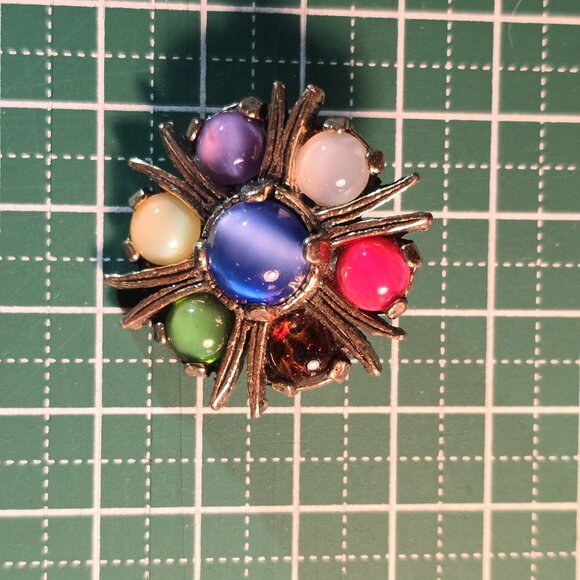 Vintage 1950s Miracle Scottish / Celtic Multi-agate brooch - Picture 2 of 4